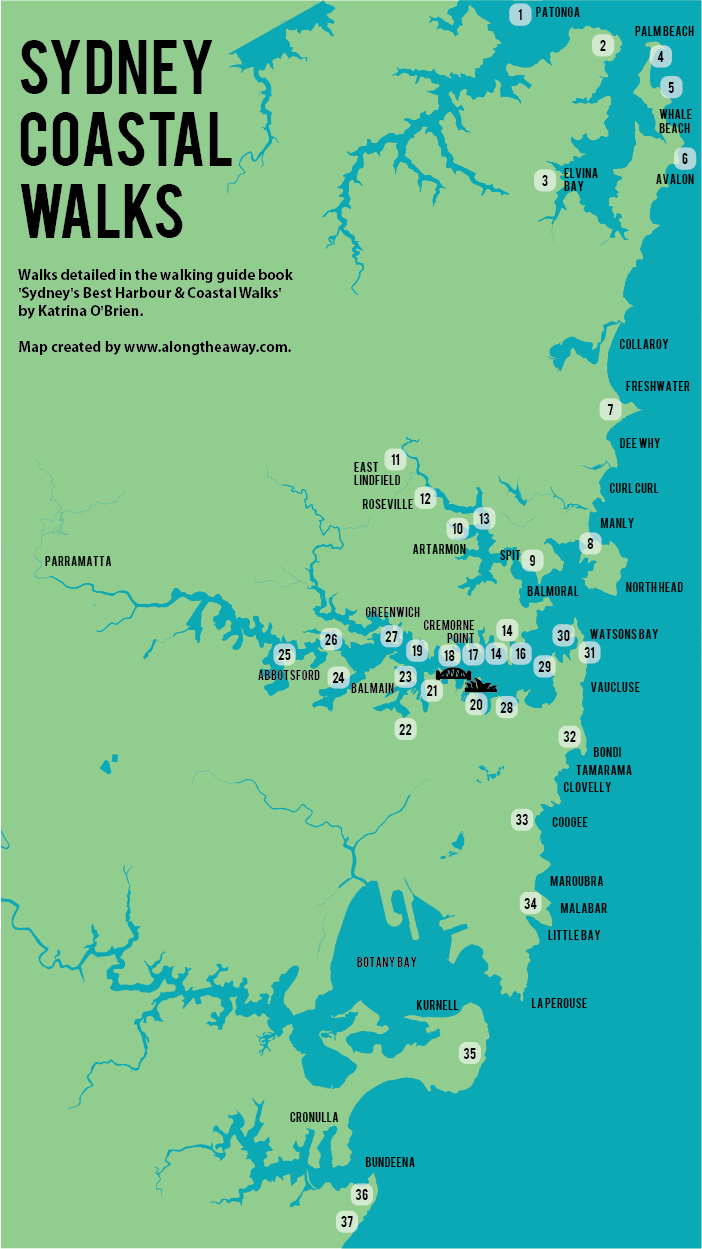 Sydney Coastal Walks Map