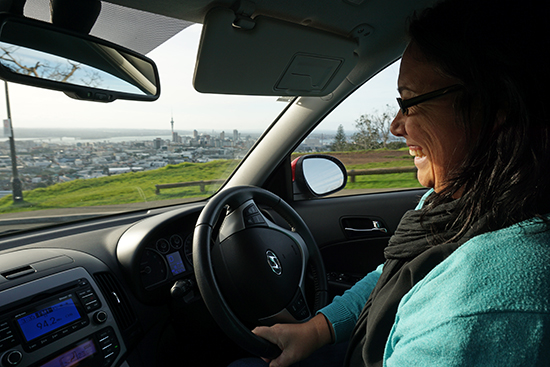 Driving around Auckland