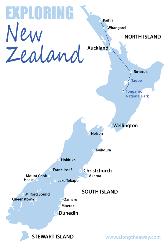 Along the Away NZ Trip Map Tongariro